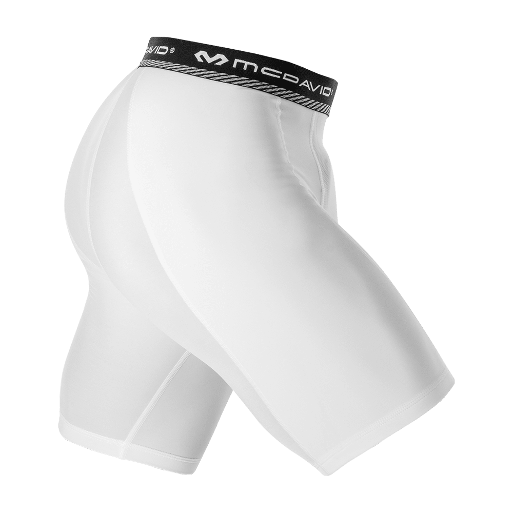 SafeTGard Compression Shorts AND McDavid Athletic Brief w/ Cup Pocket,  Youth Large (24-26)
