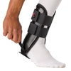 McDavid Ankle Splint - Black - On Model - Front View - Tightening Adjustable Strap