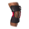 McDavid NRG Knee Over Wrap with Stays with Spring Hinges - On Model  - Front View (Open Patella)