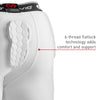 McDavid HEX® Thudd Short - White - Tech Call Out 5 - 6-Thread Flatlock Technology Adds Comfort and Support