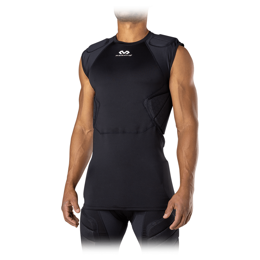 McDavid Sport Compression Shirt With Short Sleeves, Black, Adult
