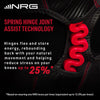 SPRING HINGE JOINT ASSIST TECHNOLOGY - Hinges flex and store energy, rebounding back with your natural movement and helping reduce stress on your knees up to 25%*  *Based on wearing one NRG brace per knee (equivalent up to 12.5% per knee).