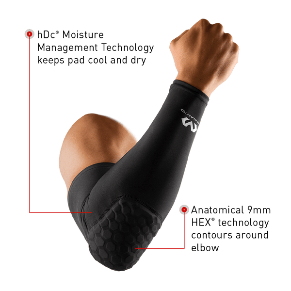 Padded Arm Sleeve, Compression Arm Sleeve w/ Elbow Pad for