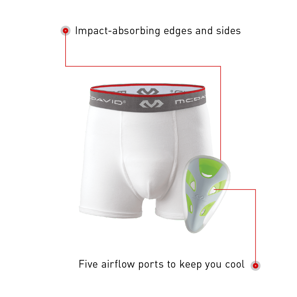 McDavid Pee-Wee Classic Cut Brief Cup Pocket w/ Flexicup Ages 7-12 Waist  25-27 Large - 9110YCFR-L Cups & Groin Protectors