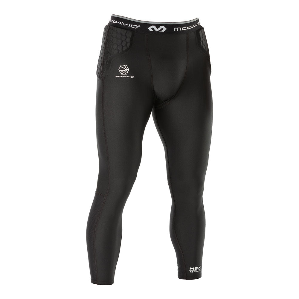 Basketball Compression 3/4 Tight with Knee Support (Black)