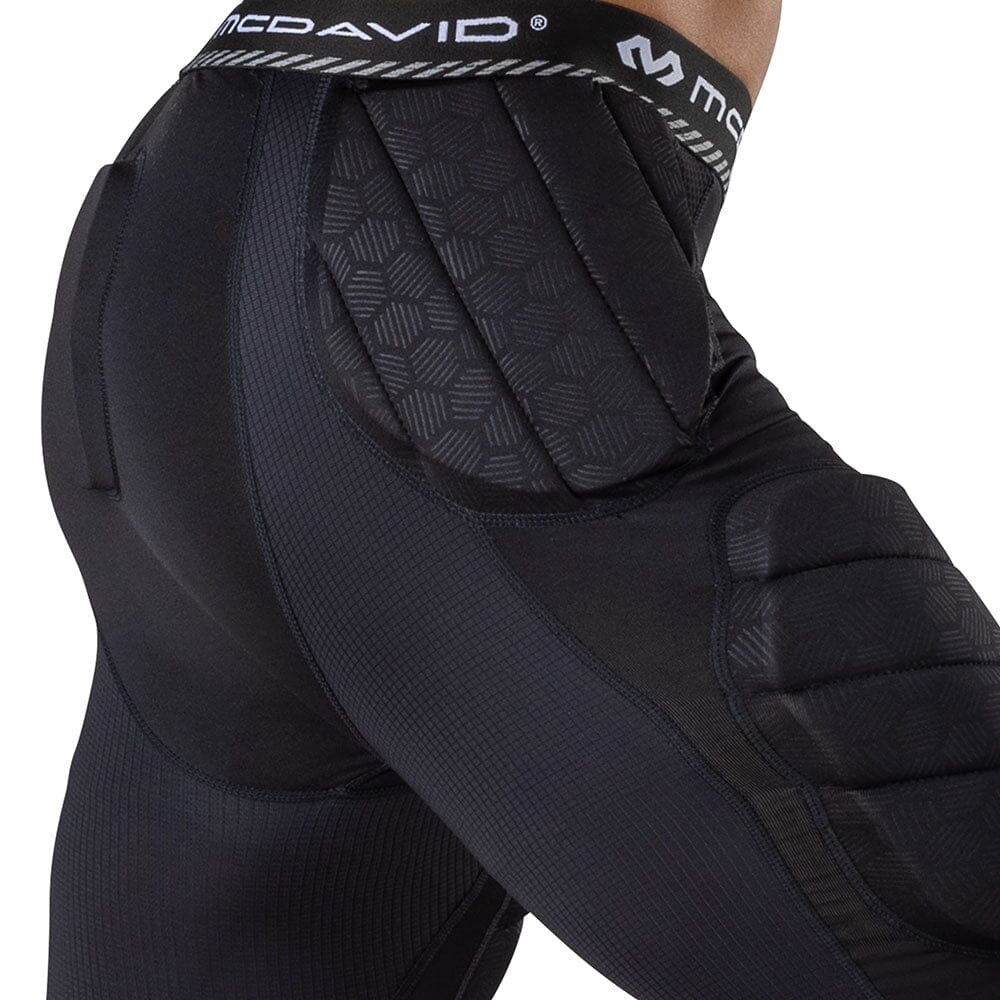 McDavid Basketball Padded Compression Shorts Girdle. 3 HEX Pads Padding.  Hips and Tailbone Protection. Cup Pocket