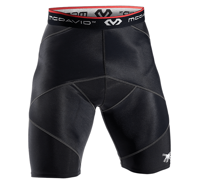 McDavid Cross Compression Short w Hip Spica Black Medium