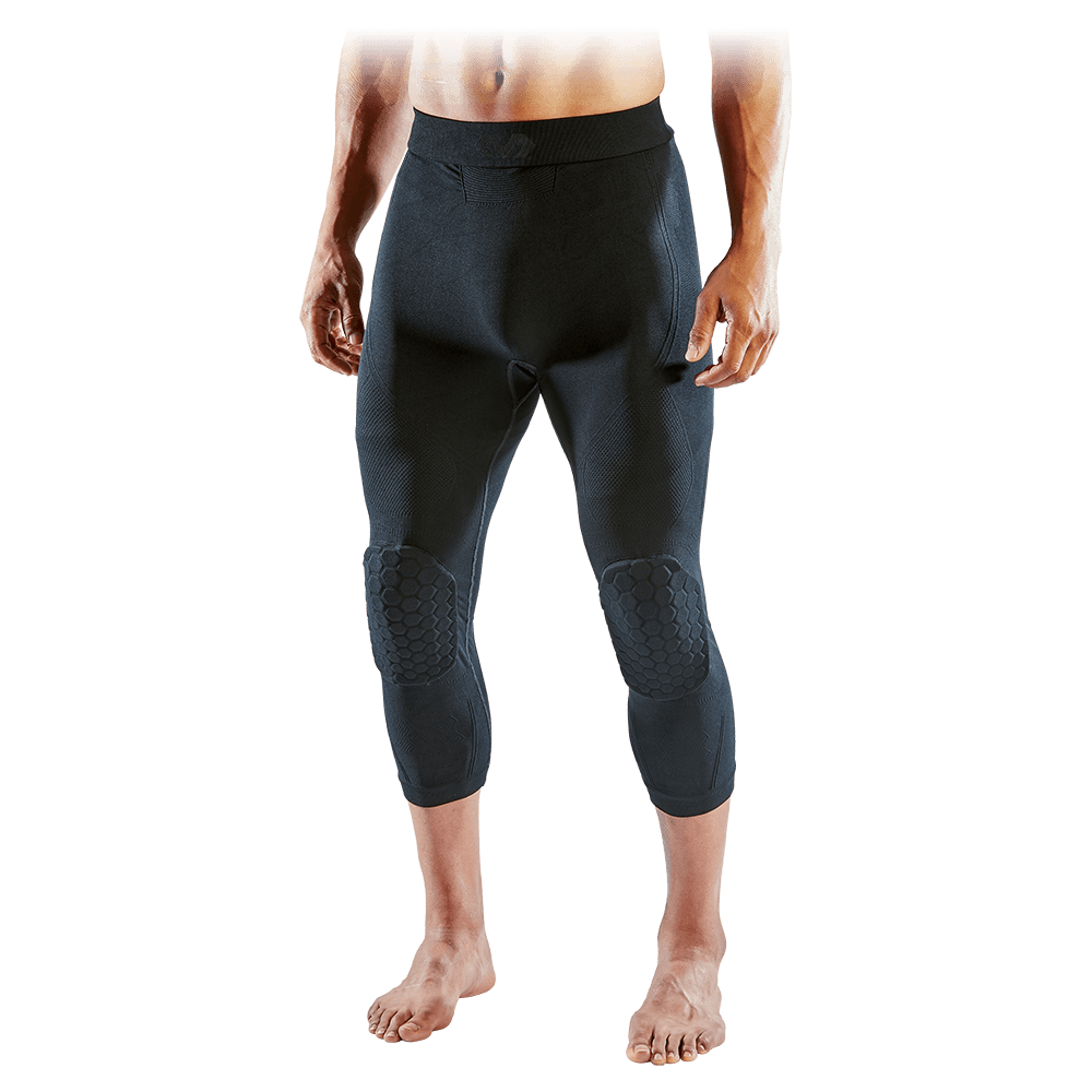 Elite Sport Men's Padded Compression Leggings - Black