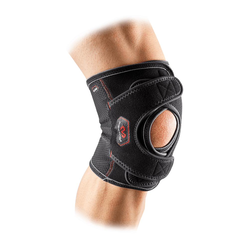 McDavid Sport Injury and Pain Relief Black Compression Knee Sleeve with  Open Patella, Small/Medium